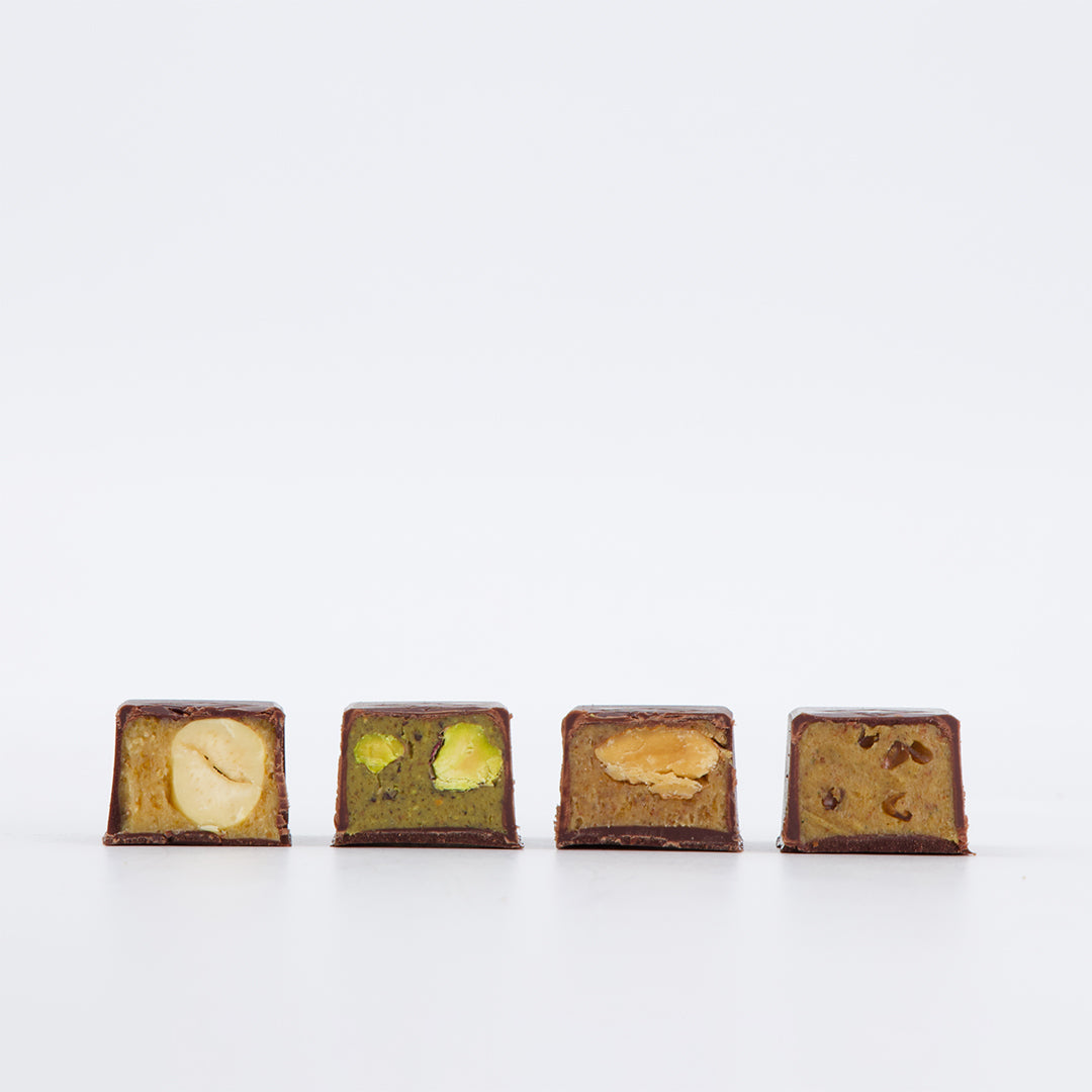 40 DARK CHOCOLATE COATED BONBONS MIX OF 4 PRALINE