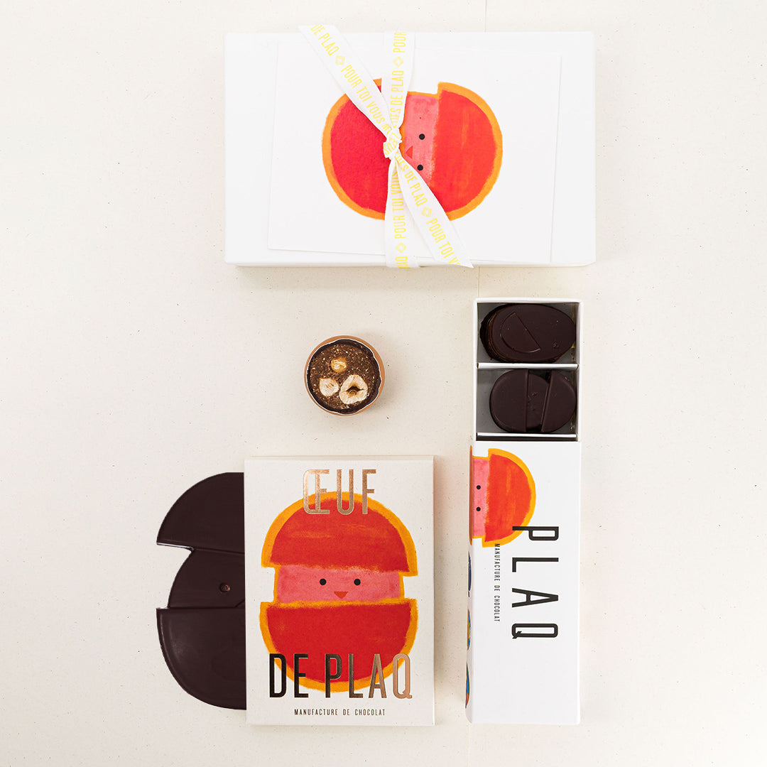 COFFRET ROUGE SUR NOIR SUR NOISETTE