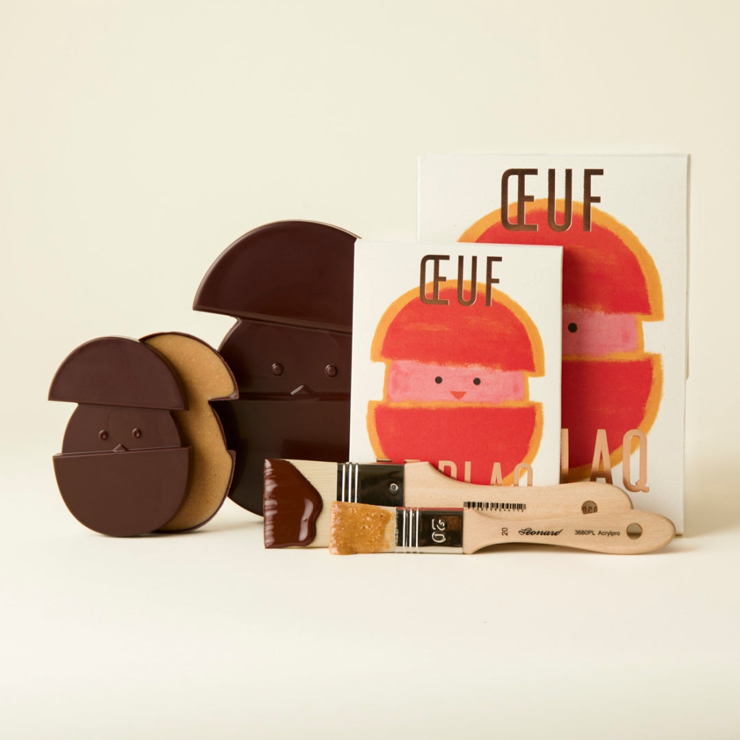 COFFRET ROUGE SUR NOIR SUR NOISETTE