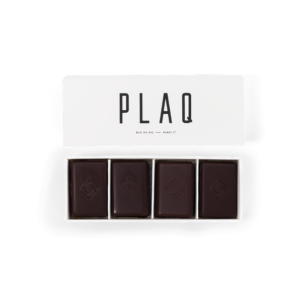 BOÎTE 32 NANO PLAQ CHOCOLAT TRÈS NOIR