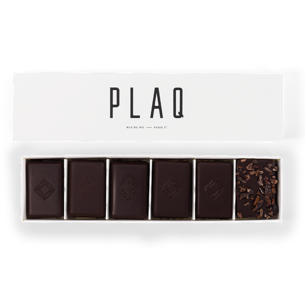BOÎTE 45 NANO PLAQ CHOCOLAT NOIR