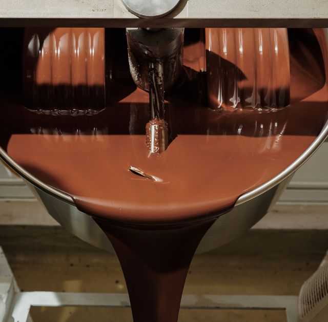 Chocolat coulant de la machine PLAQ