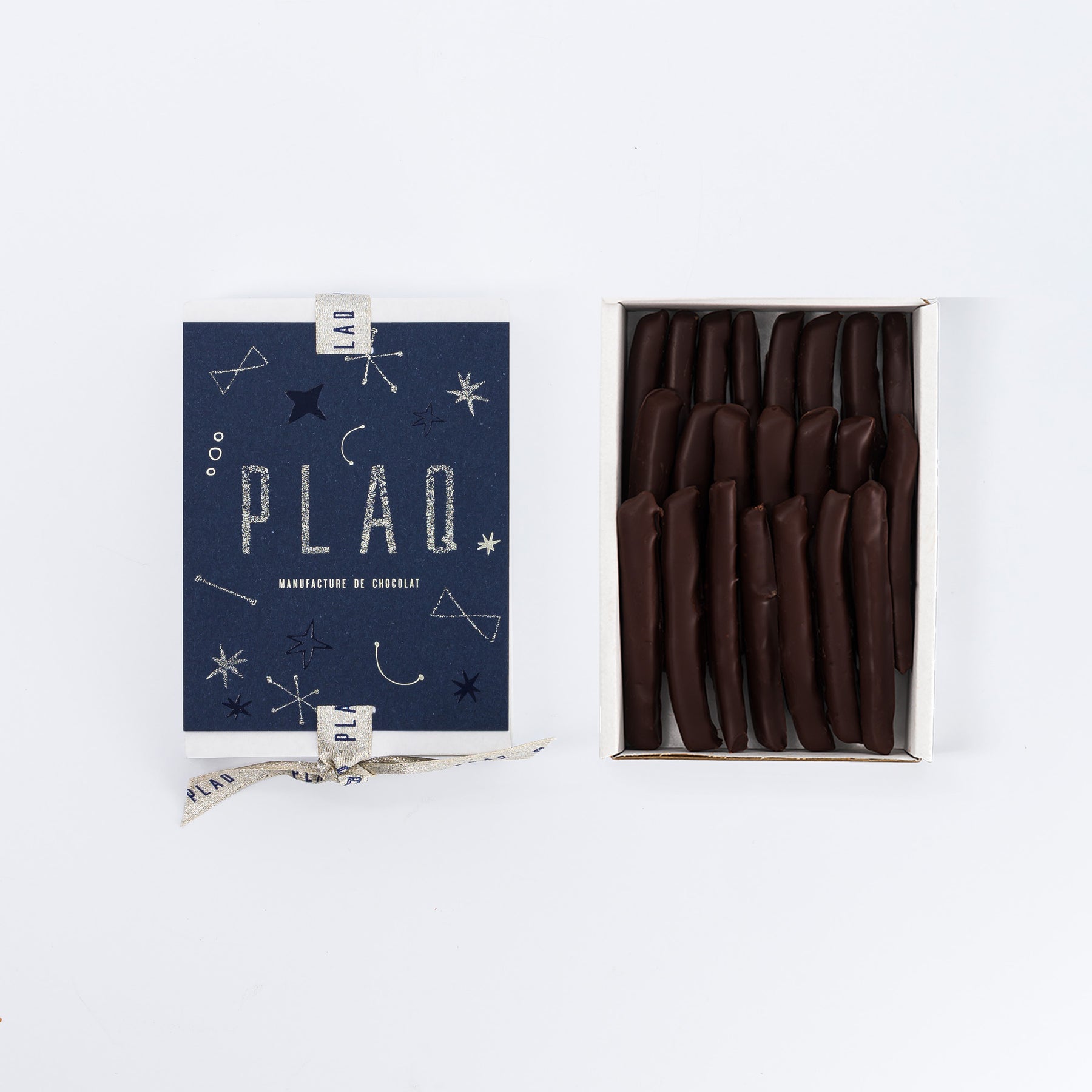 BOÎTE ORANGES CONFITES ENROBÉES TRÈS NOIR