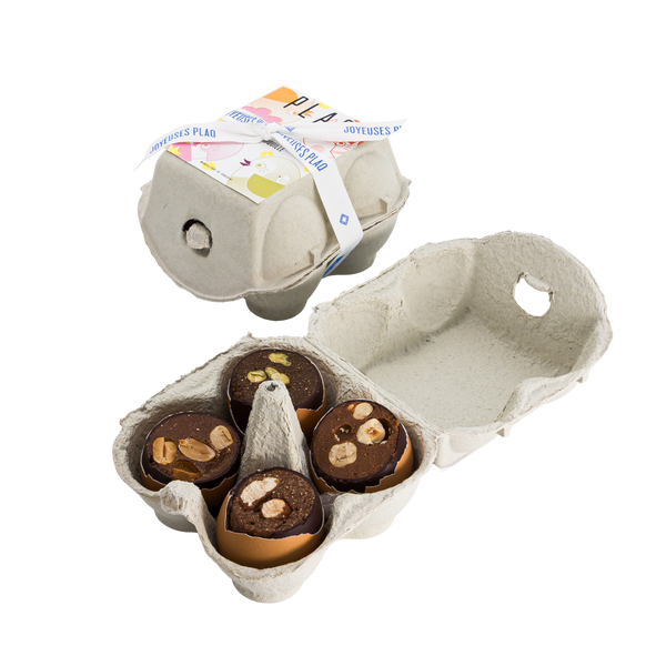 Boite quatre oeufs en coquille Pâques 2026