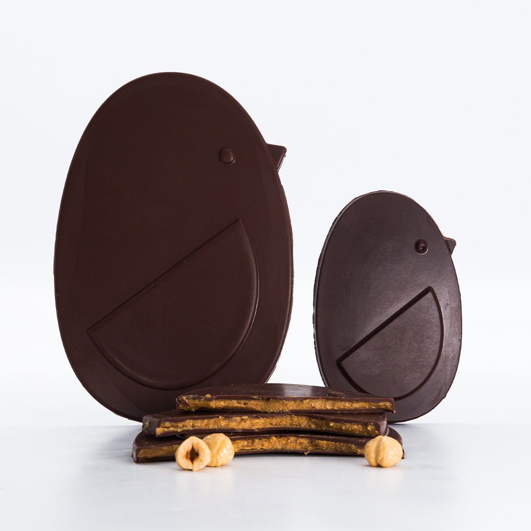 Petit oeuf de Plaq lait praliné noisettes Pâques 2026