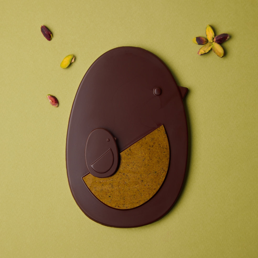 Oeuf de plaq praliné pistache Pâques 2026