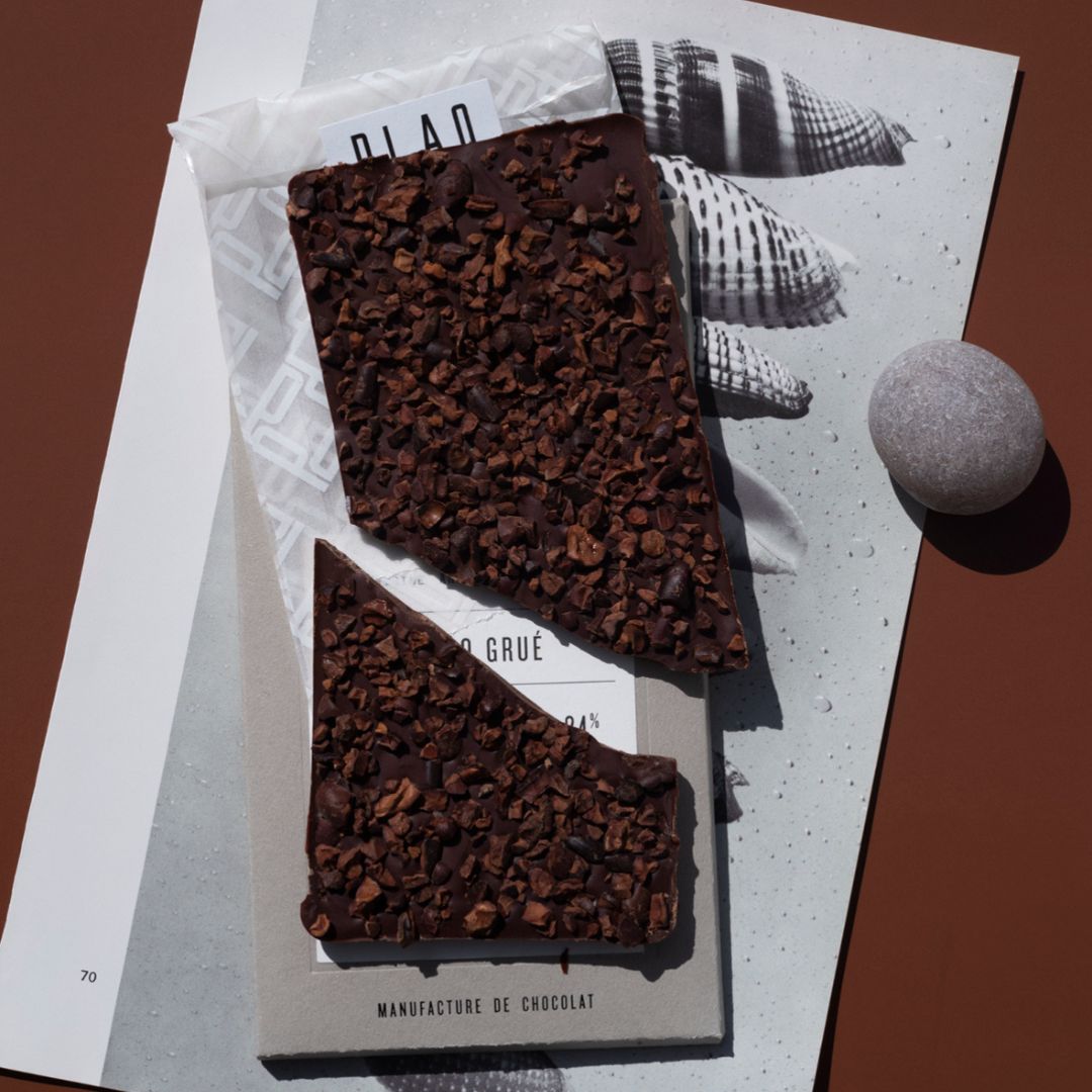 Tablette de Chocolat Noir - Grué de Cacao & Noisettes